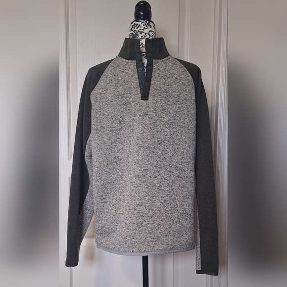 Lucky Brand mens M Navy green & grey sweater - Picture 1 of 4